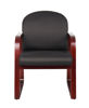 Boss Reception Chair - Mah. Col. Arms -Bk