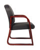 Boss Reception Chair - Mah. Col. Arms -Bk