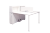 Torch 1500x1200 Desk w/Cupboard & Screen - White