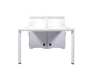 Torch 1500x1200 Desk w/Cupboard & Screen - White