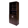 Torch 5-S Cabinet w/Glass & Solid Doors - Black Walnut