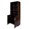 Torch 5-S Cabinet w/Glass & Solid Doors - Black Walnut