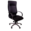 Image High Back Exec Vinyl Chair w/Chrome Base - Blk