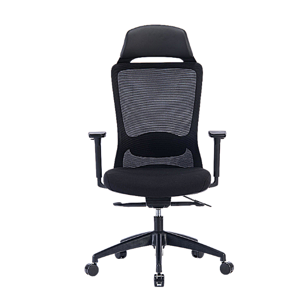 Picture of AA-5317BK Anji High Back Full Headrest Mesh Chair w/Arms - Black
