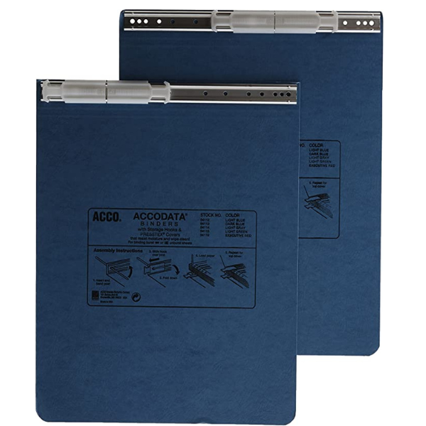 Picture of 04-015A 9-1/2x11 Data Binder Lt. Blue Acco #54112
