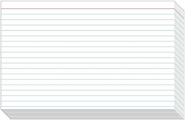 Picture of 13-006 8x5 Ruled Cards (100) White