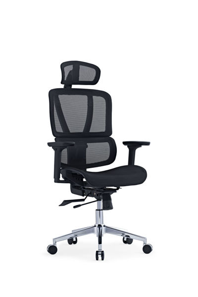 Picture of AA-5384BK Image-Alidis Full Mesh Ergonomic Chair w/Headrest - Black