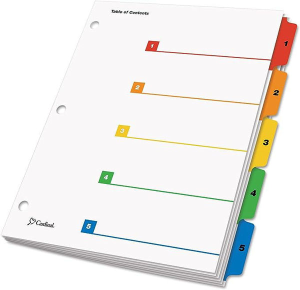 Picture of 42-007A Cardinal 1-5 L/S Table of Contents Index #60528