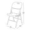 Picture of AA-64970OW Image Plastic Folding Chair  - Off White