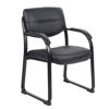 Picture of B9-519BK Boss Sled Base Side Chair - Black Vinyl