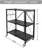 Picture of AZ-RYX53B Image 760H x 720W Foldable 3-Shelf Rack - Black