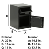 Picture of 09-028 Sentry 20x14x15.6 Large Depository Safe #DH074E